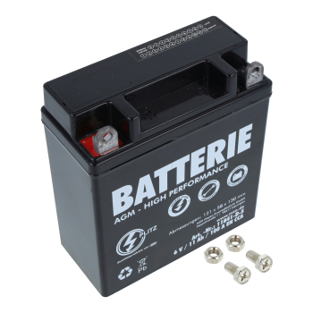 AGM Batterie (6N11A-1BS), Simson DUO, S50, S51, S70, ETS250, TS250